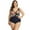 Blue, variant on Beach Party Women's Plus Size Slimming Surplice One Piece Swimsuit