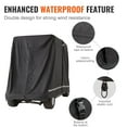 thumbnail image 6 of 2+2 Passenger Golf Cart Cover 600D Polyester Waterproof Sunproof Dustproof Full Cover with Three Zipper Doors Black, 6 of 6