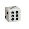 11mm White Dice with Black Pips Dots for Board Games, 100 Ct / Pack