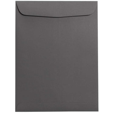 JAM Paper 9 x 12 Open End Envelopes, Dark Gray, 100/Pack
