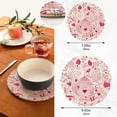 thumbnail image 3 of SKYSONIC Tea Pot Cup Cake Pot Holders Trivets, 2 Pcs Heat Resistant Trivets,Vintage Retro Cotton Thread Weave Mats for Hot Pads Pans Pot Bowl Teapot for Kitchen Decor, 3 of 7