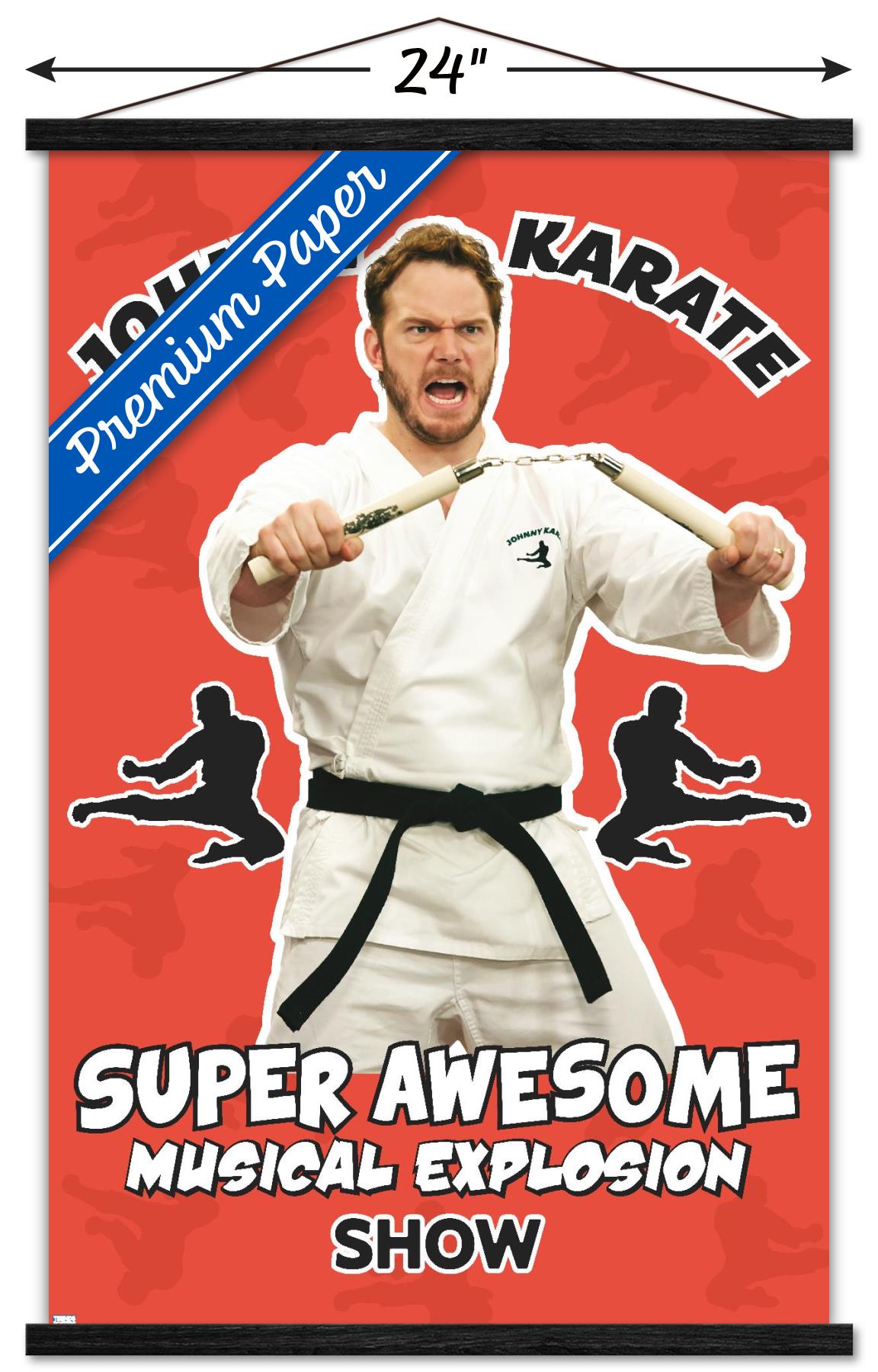Parks and Recreation - Johnny Karate Wall Poster with Magnetic Frame, 22.375" x 34"