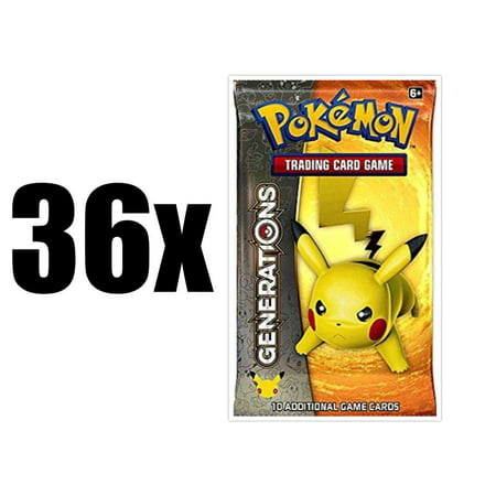 Pokemon TCG - Generations Booster Packs - Thirty Six (36) Count Booster Pack Lot. Pokemon Trading Card Game Sun & Moon Shining (Pokemon Trading Card Game Best Cards)