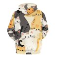 thumbnail image 3 of _Cute Cats Cartoon Seamless Pattern — 插圖 (2) Men's Women New Sweatshirt Hoodie Men's Plus Size Sweatshirt Hooded Sweatshirt 3d Printed Street Men's Cloth, 3 of 6