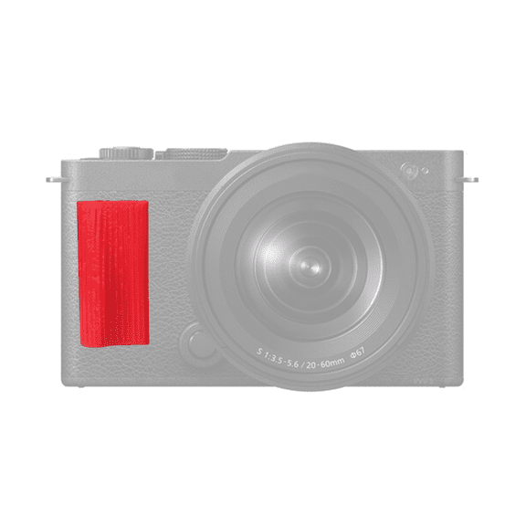 Foto&Tech Plastic Ribbed Texture Attachment Grip Compatible with Panasonic S9 Cameras (Red)
