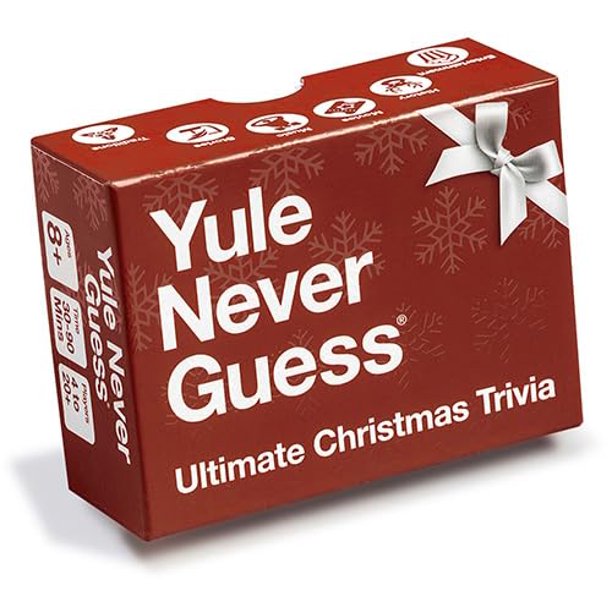 Juego de cartas de trivia navideña Yule Never Guess 8+ Years