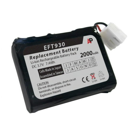 Replacement Battery for Ingenico EFT930 BEM Cred-Card Terminal. 1800mAh Extended