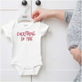 thumbnail image 5 of Funny Sarcastic Everything Is Fine Romper Boys or Girls Infant Baby Brisco Brands NB, 5 of 6