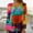 A# Multicolor 12, variant on YOTAMI Women's Printed Long Sleeve Tops Ruffled Button V-Neck Plus Size Tops for Gift Trendy Casual Blouses Multicolor XXL