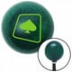 Pelle Verte sur une Carte Bouton de Changement de Vitesse en Flocons de Métal Vert avec M16 x 1,5 Insert Levier de Vitesses Brody – image 1 sur 1