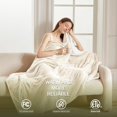 thumbnail image 2 of Heat Blanket \uDx\uD Throw Soft Flannel & Sherpa Reversible Electric Blanket with Heat Settings Timer Setting and Hours Auto-Shut Off, 2 of 7