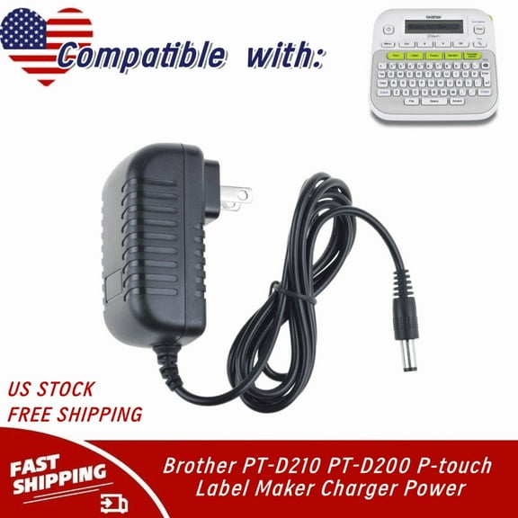 9V AC/DC Adapter Compatible with Brother PT-D210 PT-D200 P-touch Label Maker Charger Power