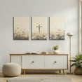 thumbnail image 4 of Hieng Jesus Wall Art Nature Wildflowers Cross Canvas Poster Religious Pastoral Scenery Picture Rustic Meadow Mural Country Flowers Art Print Living Room Bedroom Office, 4 of 6