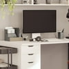 Merrick Lane 3 Piece Desk Organizer Set for Desktop, Countertop, or Vanity in Galvanized Finished Metal and Rustic Wood