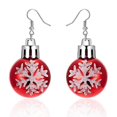 thumbnail image 4 of Pendientes navideños de moda con forma de bola y colgante para la oreja, regalos para familias el día de Navidad, 4 of 5