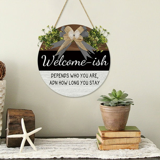 3D Welcome Hanger Funny Welcome Sign Home Outdoor Decor 11.8Inch, Door Hanger Welcome Sign Home Decor Funny Words Door Hanger