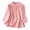 Pink-Tops for women, variant on 3/4 Length Sleeve Womens Tops Button Down Cotton Linen Shirts Mandarin Collar Embroidered Blouses
