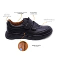 thumbnail image 2 of Zapato escolar Audaz para niño de piel en negro Pilatus con doble tira de contacto, 2 of 5