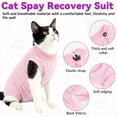 thumbnail image 3 of Traje de Recuperación para Gatos EMUTOL Rosa Mediano Transpirable, 3 of 7