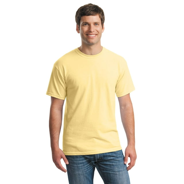 Gildan T-Shirt Col Rond en Coton Épais à Manches Courtes pour Hommes - 5000