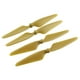 thumbnail image 5 of 2 pares de hélices CW/CCW para minicuadricóptero de carreras FPV H501S Oro, 5 of 7