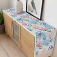 thumbnail image 4 of Blue Ocean Table Runner - 70 Inch Long, Kitchen Dining Table Runner Dresser Scarves, Summer Coastal Beach Nautical Octopus Corals Farmhouse Decor for Coffee Tables Wedding Party Banquet, 4 of 8