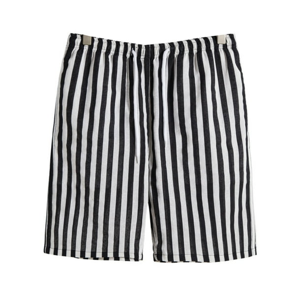 Grianlook Mens Beach Shorts Elastic Waist Bottoms Pockets Leisure