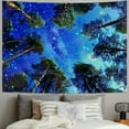 thumbnail image 2 of PRATYUS Trippy Forest Tapestry Wall Hanging Aesthetic Psychedelic Trees Nature Colorful Sky Stars Galaxy Ceiling Tapestry for Bedroom Teen Girls Cute Small Dorm Tapestries Room Wall Art Decor, 2 of 6