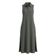 thumbnail image 6 of APEXFWDT Summer Casual Maxi Dress for Women V Neck Sleeveless Long Sundress Beach Vacation Dresses with Pockets,XXL,Gray, 6 of 6