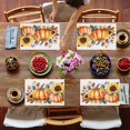 thumbnail image 4 of Fall Vintage Plants Non-Slip Placemat for Dining Table Coffee Table Deco Sunflowers Pumpkins Leaves Heat-Resistant Mats Washable Fade-Resistant Durable Placemats 6PCS 17.7x13 Inches, 4 of 5
