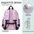 thumbnail image 5 of White Cow Heart Pattern Backpack for School,Cute School Bag,Schoolbag with Adjustable Shoulder Straps & Padded Back,15.25"x11.5"x5.25", 5 of 5