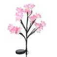 thumbnail image 1 of Lámpara solar de jardín con forma de flor de camelia, luz LED cálida para decoración de patio | Ramas ajustables con encendido automático al anochecer y apagado al amanecer, 1 of 6