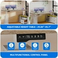 thumbnail image 5 of Dextrus L-Shaped Electric Standing Desk with LED Lights & Power Outlets, Modern Adjustable Height Sit-Stand Desk, Grey Wash, 5 of 10