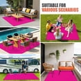 thumbnail image 5 of Outdoor Rug 3x5 ft Rosy Pink Outdoor Large Area Rug Non Slip Rubber Solid Color Front Door Mat RV Rug Camping Carpet Patio Outdoor Rugs for Backyard Balcony Deck Porch Indoor, 5 of 9