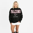 thumbnail image 4 of Women's Gameday Couture Black Atlanta Falcons Oversized Level Up Black Label Premium Fleece Sweatshirt, 4 of 6