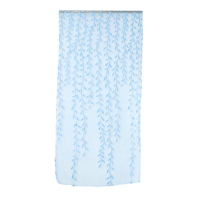 Hojas Garland Tulle Cortina Cortina Bufanda Ventana Bufanda Bufanda Decorativa, Tamaño 100pcs 200cm Azul Gloria Cortina decorativa para el hogar
