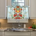 thumbnail image 2 of Yayeee Kitchen Curtains Tier Pair Light Filtering 27"x24" Rod Pocket Short Cafe Window Panel, Colorful Tomatoes, 2 of 7