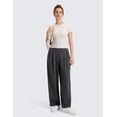 thumbnail image 3 of CRZ YOGA 4-Way Stretch Wide Leg Work Pants for Women 29.5" Bussiness Casual Trousers with Pockets, 3 of 5
