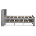 thumbnail image 5 of Noble House Nerissa Twin Platform Bed with Bookcase Headboard, USB Ports, Extra Trundle and Storage Drawers, Gray, 5 of 17