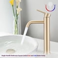 thumbnail image 6 of MAYEERTY Modern Single Handle One-Hole Tall Vessel Bathroom Sink Faucet, Stainless Steel, Brushed Gold, 6 of 9