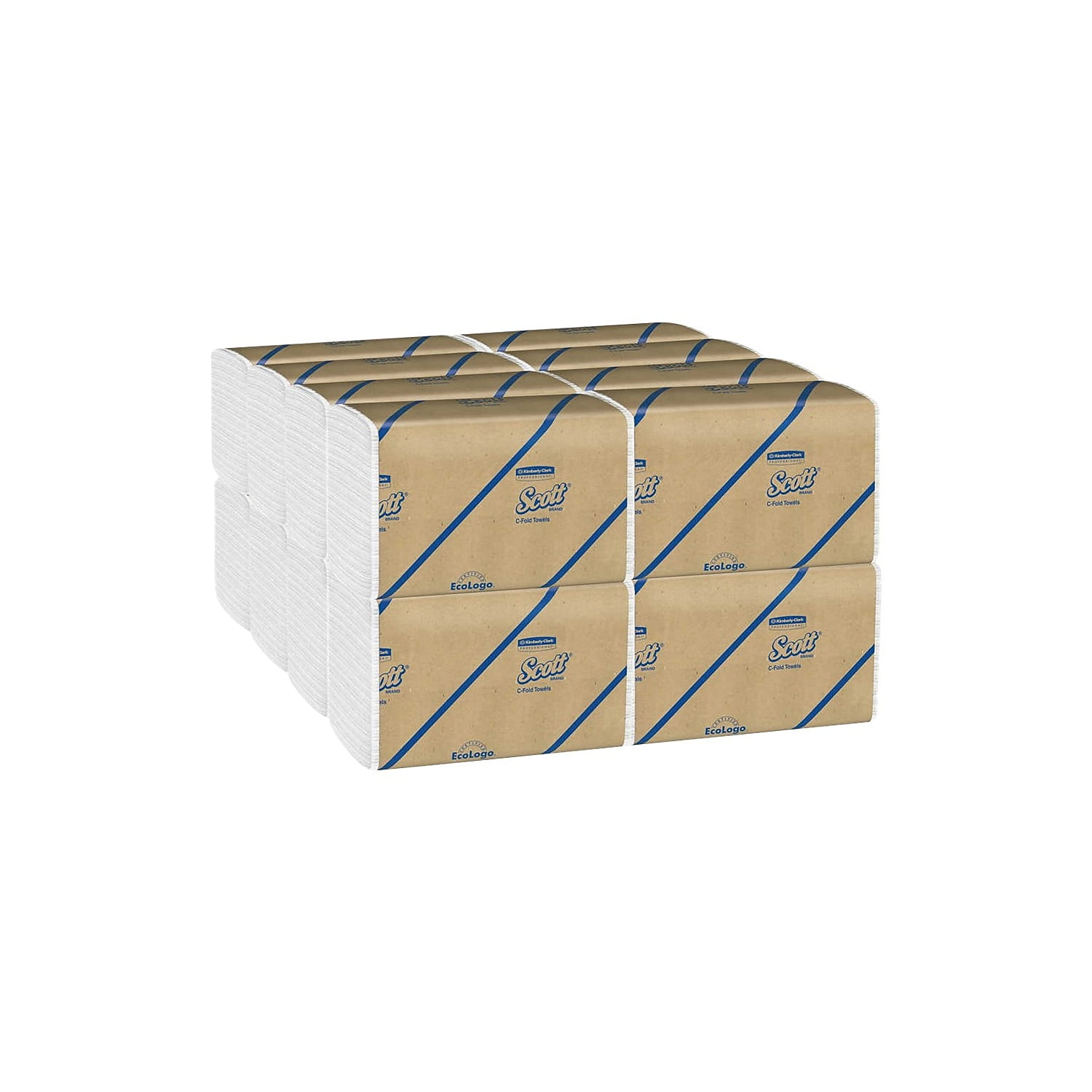 KIMBERLY CLARK C-Fold Paper Towels 13 1/5 x 10 1/10 White 150/Pack 16 Packs/Carton 08030