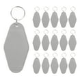 thumbnail image 1 of Unique Bargains Vintage Motel Keychain Blank Hotel Keychains Rhombus Retro Key Tag, Gray, 16 Pack, 1 of 7