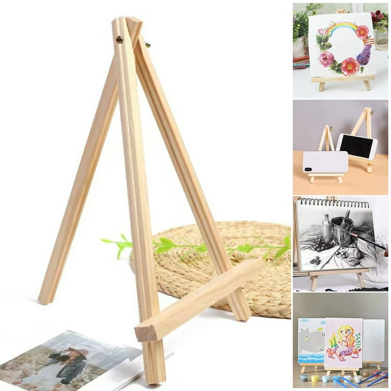 Yesbay Wooden Adjustable Painting Drawing Stand Easel Frame Artist Tripod  Display Shelf,Wood Color 21x28cm