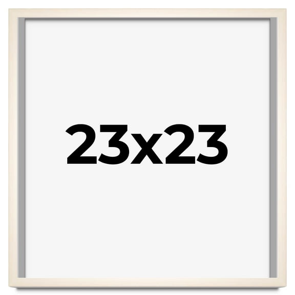 23x23 Frame White Wheat Solid Wood Picture Frame | Moulding Width 0.75 Inches | Interior Depth 0.5
