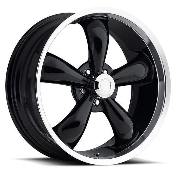 18x8.5 American Muscle 142 Legend 5 Black Machined Wheel 5x115 (20mm)