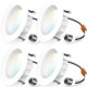 thumbnail image 1 of Sunco - Luces Led Empotrables De 4 Pulgadas, Iluminación De Lata, 660 Lm, 11 W (Equivalente A 40 W) Seleccionable Cct 2700 K/3000 K/4000 K/5000 K Regulable Deflector Kit De Conversión De Repuesto Ul 4, 1 of 6