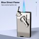 thumbnail image 4 of Encendedor de metal a prueba de viento | Balancín de Llama Dual Recargable de Carga Directa | Arco azul butano recargable | Tamaño de bolsillo compacto para barbacoa, camping, regalos | Caja de, 4 of 4