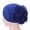 Sapphire Blue, variant on Women Big Flowers Solid Ruffle Cancer Chemo Elegant Hat Beanie Turban African Head Scarf Wrap Cap