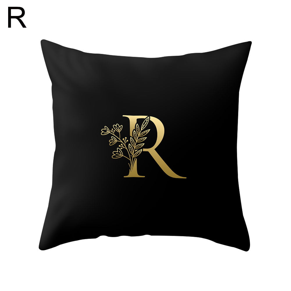 LN_ English Letter Square Pillow  Cushion Cover Sofa Car Cafe Office Decor