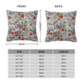 thumbnail image 2 of Fuzoiu Roses Mixed Zebra 1 Print Square Pillow Cover,Hidden Zipper Design,Luxury Square Pillow Case, Throw Pillow,Couch Cushion-18"x18", 2 of 7